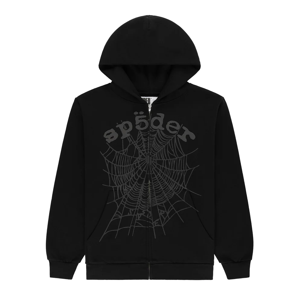 Sp5der Phantom Web Hoodie Black