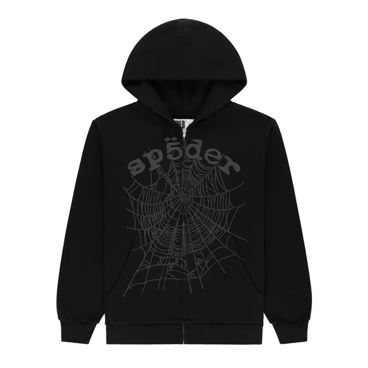 Sp5der Phantom Web Hoodie Black