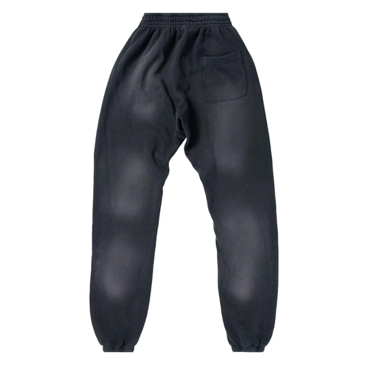 Hellstar No Guts No Glory Closed Elastic Bottom Sweatpants Midnight Dye Black