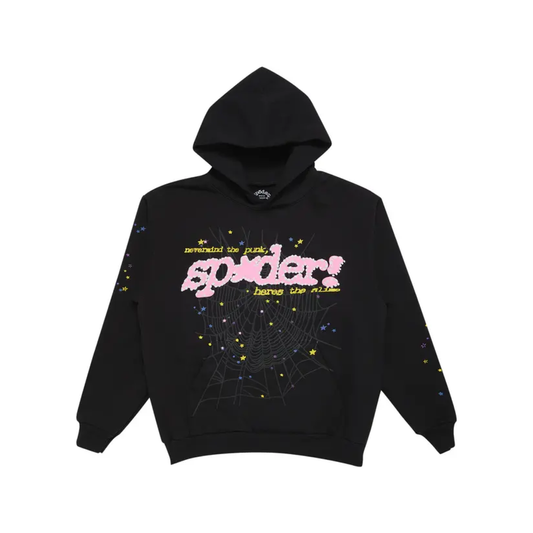 Sp5der P*NK Hoodie Black