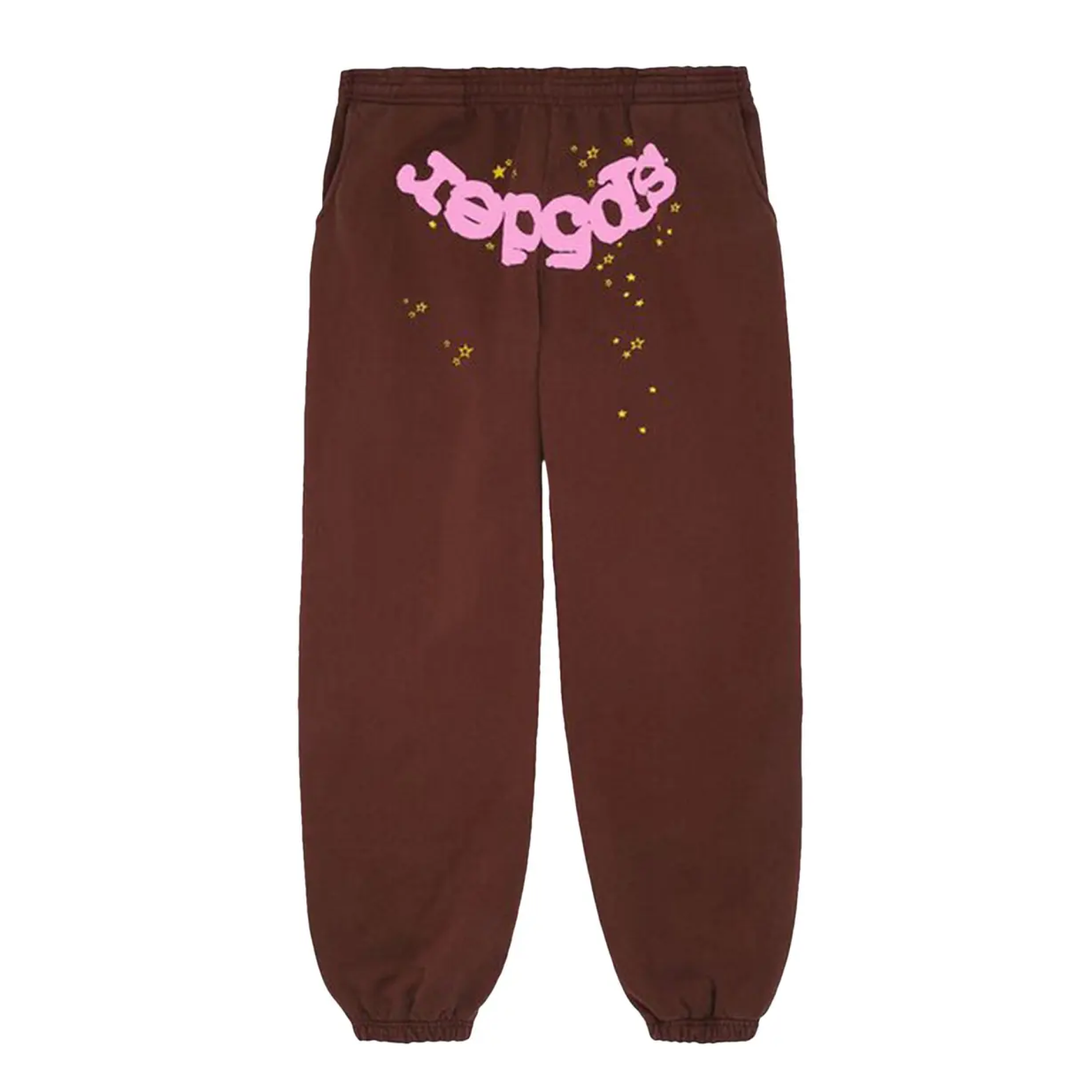 Sp5der Web Logo Sweatpants Brown