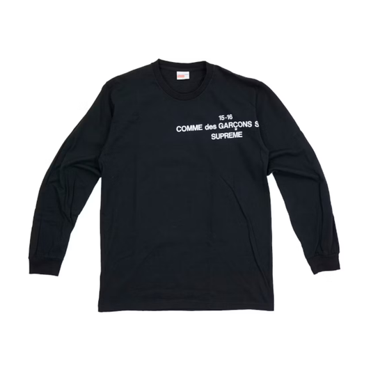 Supreme Comme Des Garcons Long Sleeve Tee Black