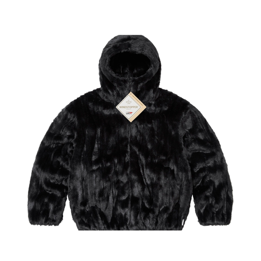 бомбер Supreme Faux Fur Hooded Jacket Black