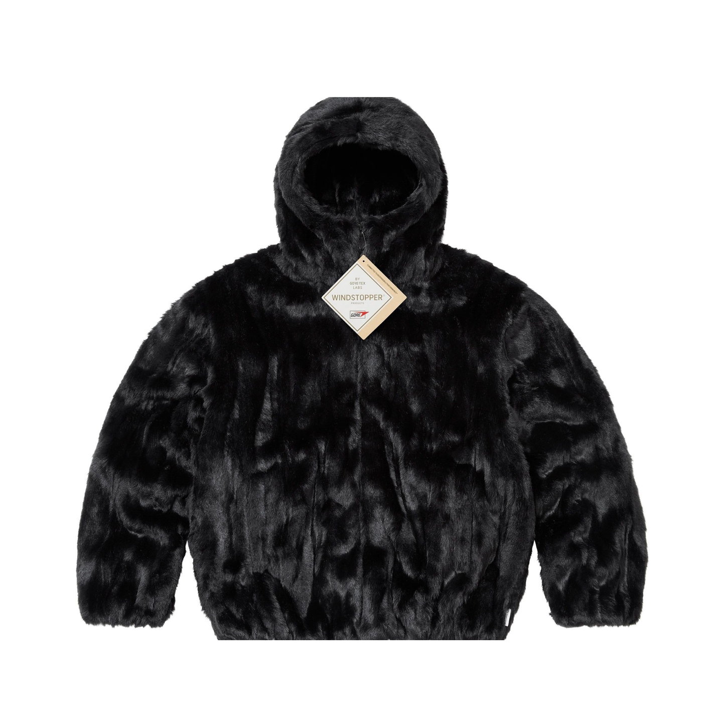  бомбер Supreme Faux Fur Hooded Jacket Black